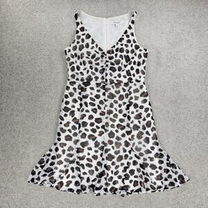 Kate Young Target Dress Womens 10 Leopard Print Fit Flare Baby Doll Chic‎ Flirty